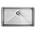 VIGO VGR3219C 32 inch Kitchen Sink Undermount 16 Gauge Single Bowl Stainless Steel Kitchen Sink, Commercial Grade Sink with Rounded Corners and SoundAbsorb Technology