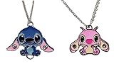 Lilo & Stitch Movie STITCH & ANGEL Characters 2 PENDANT SET on 18