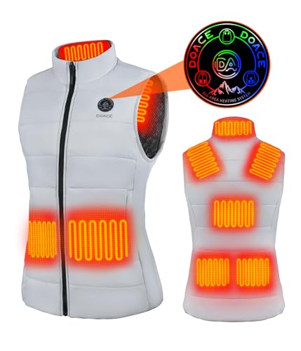 DOACE® Upgraded Heated Vest for Men and Women, Smart Electric Heating Vest, Lightweight Heated Jacket (Battery Not Included)
