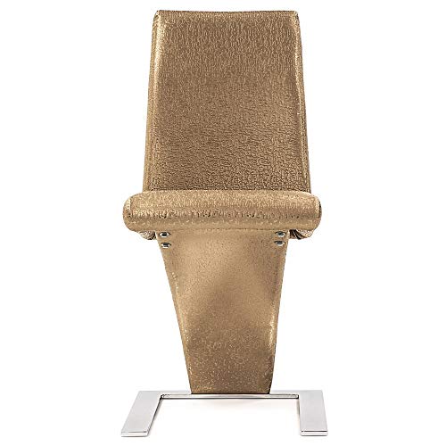 Zuri Furniture Modern Mesa Dining Chair in Champage Gold Leatherette