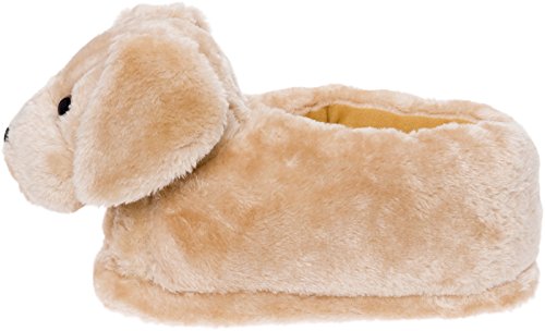 Silver Lilly Golden Retriever Slippers - Plush Dog Slippers w/Platform (Gold, X-Large)