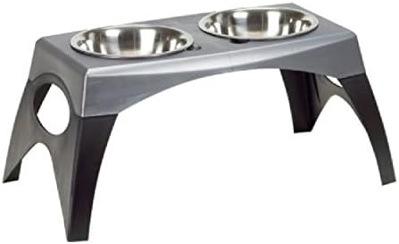 Phumon567 Elevated Double Dog Bowl Feeder Raised Stand Food Water Pet Tray Dish Off Ground