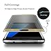 Galaxy S6 Edge Plus Privacy Screen Protector , YCFlying Anti-Spy 3D Curved Tempered Glass [Anti-Scratch] [Full Coverage] Screen Protector for Samsung Galaxy S6 Edge Plus -Gold (Not for S6 Edge)