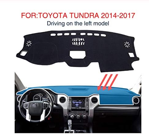 linfei Dash Mat Dashmat Black Carpet Cover For Toyota Tundra 2014-2017 Sunscreen Insulation