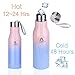 Amplim Triple Wall Vacuum Insulated Stainless Steel Sports Water Bottle. Ice Cold for 48 Hours! FDA Approved Food-Grade Materials, BPA Free, Eco-Friendly Travel Flask. 17 oz Blue Pink