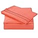 TASTELIFE 105 GSM Deep Pocket Bed Sheet Set Brushed Hypoallergenic Microfiber 1800 Bedding Sheets(Coral,Queen)