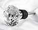 CEOMO Lovely Crystal Charcoal Sculpt Wine Stopper Made Of Zinc Alloy And Glass Keep Wine Fresh With Box,Bar,Holiday Party,Wedding Silvery Set Of 2