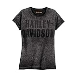 HARLEY-DAVIDSON Official Women's Jersey Applique Tee, Black