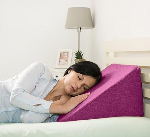 Matching Bedrooms Flex Foam 'Ava' Bed Wedge Support Cushion with Removable Thistle Wool Effect Cover