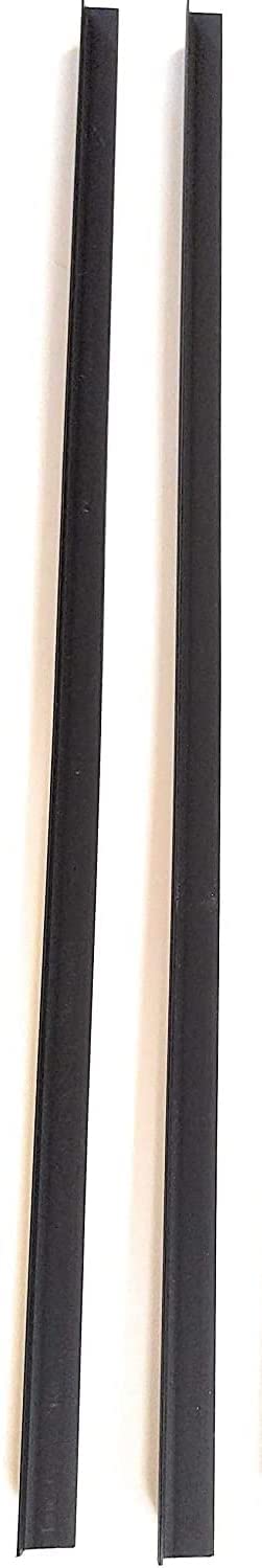 Custom Accents PVC Hanging File Rail for 1/2 Drawer Sides 2 Feet Long Black (Sold in Pairs)