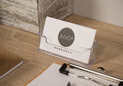 Business Card Holder for Desk - 8-Pack Clear Plastic Business Card Display Stands for Office Desktop, Counter, Single Compartment, 3.75 x 1.125 x 1.875 Inches
