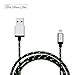Nekteck Compatible with iPhone X/XS Max/ 8 7/ 7Plus 6s / 6/ Plus SE iPad Pro Air 2 Mini 4/3 iPod 5 to USB Cable Charger, Nylon Braided Cord 3.3ft/ 1m – Black