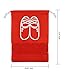 Zmart Travel Shoe Bags 5 Colors Storage Bags See-though 2 in 1 Shoes Bags for Women Portable Waterproof Bag 5-Pack with Drawstring Closure