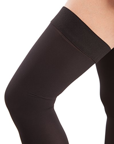 GABRIALLA H-306(O) Open Toe Thigh Highs - Compression (25-35 mmHg) (2X-Large, Black) - Thumbnail 4