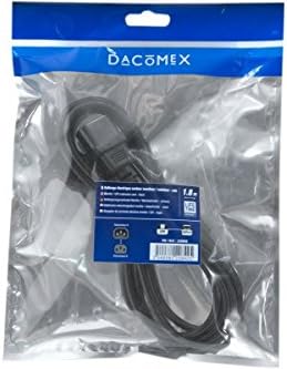 Dacomex 2P+T 1.8m - power cables (C13 coupler, C14 coupler, Male/Female, Straight, Straight, Black)