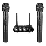 Excelvan K38 Dual Wireless Bluetooth Karaoke Portable Microphone with Receiver Box Various Frequency High-end for Home KTV Education Training