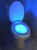 Automatic Motion Sensor Toilet Night Light, Modern Elegant Design With Relaxing 8-Color LED Light, For Gift, Party, Housewarming, Graduation, Wedding, Retirement, Potty Training