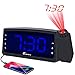 Projection Alarm Clock Radio with USB Charger, Vansky Digital Projection Clock for Bedrooms, FM Radio, 6.57