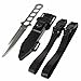 Snake Eye Tactical Dive Knife ll, All Stainless with Line Cutter, Razor Edge and Leg Strap Sheath (Single Edge)