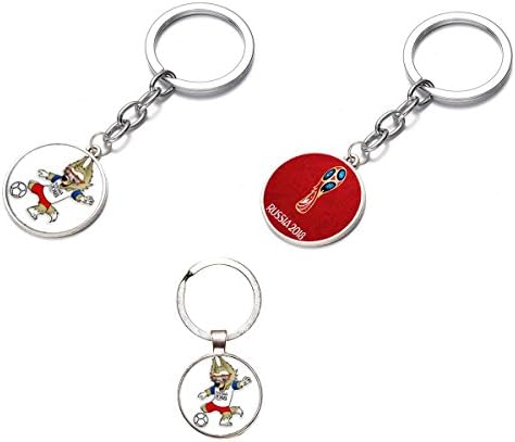 Red Tomato The 2018 Russia FIFA World Cup Mascot Football Photo Printing Keychain Gift Set,World Cup Gift,Promotional Items,World Cup Souvenir