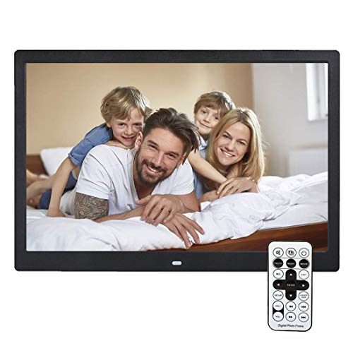 Digital Photo Frame Yuzes 10.1 Inch Electronic Picture Frame for Video Photo & Music 16:9 Wide Screen Wall Mounted Desk Picture Frame with Remote Control