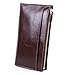 S-ZONE Women's Genuine Leather Trifold Long Wallet Card Case Slim Clutch Purse