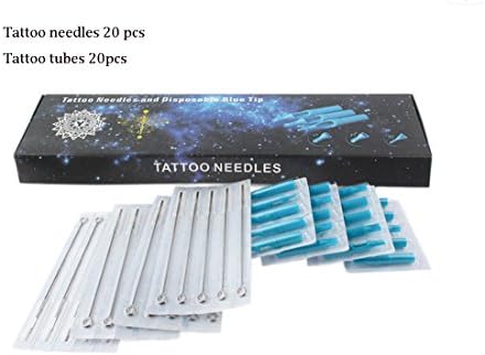 Tattoo Needles and Tubes Mixed Tattoo Neddles Blue Tattoo Tube Set Tattoo Tips 9RM-9FT