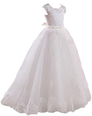 Lisa Lace Half-Sleeve Flower Girl Dress 2017 Holy First Communion Dress