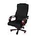 Deisy Dee Slipcovers Cloth Universal Computer Office Rotating Stretch Polyester Desk Chair Cover C062 (Black)