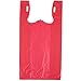RG Large Plastic Grocery T-shirts Carry-out Bag Red Unprinted 12 X 6 X 21 100ct