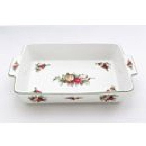 Click Here to See More Images Royal Doulton ROYAL ALBERT GIFTWARE OLD COUNTRY ROSES: Large Rectangular Baker, 12x9