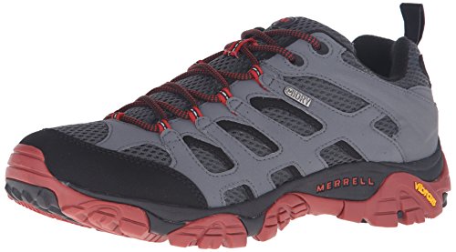 Merrell Men's Moab Waterproof Hiking Shoe, Castle Rock/Black, 9 M US