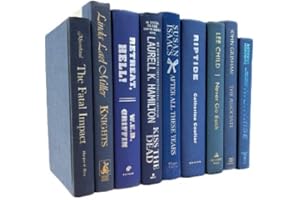 Covogoods Real Books by Color for Office or Home Decor - Interior Design Wedding Display Photo Prop Staging Decoration (5 Books, Blue)