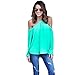 Sunward(TM)Women Fashion Irregular Strapless Chiffon Tops (Medium, Green)