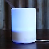 Essential Oil Diffuser & Ultrasonic Electric Cool Mist Humidifier 300 ml - Best for Aromatherapy - 18 Color LED Lights, 4 Timer Settings and up to 8-10 Hours Diffusing - Auto Shut Off - BPA Free