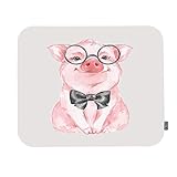 EKOBLA Funny Piggy Mouse Pad Lovely Pink Pig Rustic