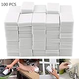 100-Pack Magic Cleaning Sponges Eraser, Household Sponge Eraser Cleaner Foam Cleaning for Kitchen, Furniture, Car, Leather