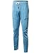 Ohoo Sweatpants for Men with Pockets Tapered Leg Slim Fit Running Jogging Workout Pants / DCA001-SKYBLUE-M