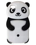 3D Cartoon Lovely Panda Silicone Jelly Skin Case Cover for Apple iPhone 5C (Black)