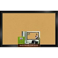 The Board Dudes Black Framed Cork Board 35" X 22"