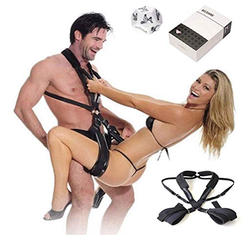 BELSIANG Couples Sex Swing Swinging- Sex Toy Sex Games Funny Male and Female tie Belt widening thickest Comfortably Adjustable Straps (Black, Ultimate Enhanced Version)