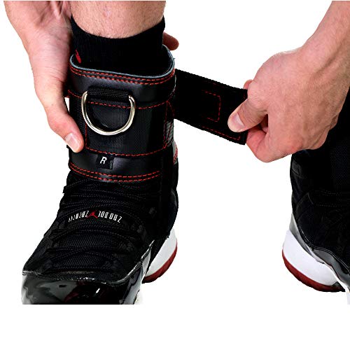 Leather Ankle Straps for Cable Crossover Machine Attachments Booty Band