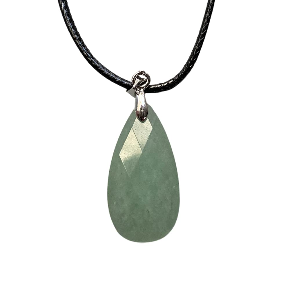 VIE Teardrop Faceted Pendant (Green Aventurine) — image 1