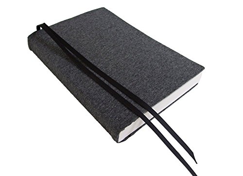 6" TRADE Size Paperback Book Cover in DARK GREY HEATHER, Stretch Fabric Book Cover, Small Book Sleeve