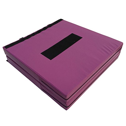 Gymmatsdirect 3'x6'x4" Junior Practice Mat for Kip Bar - Folding Gymnastics Landing/Tumbling Mats, Purple