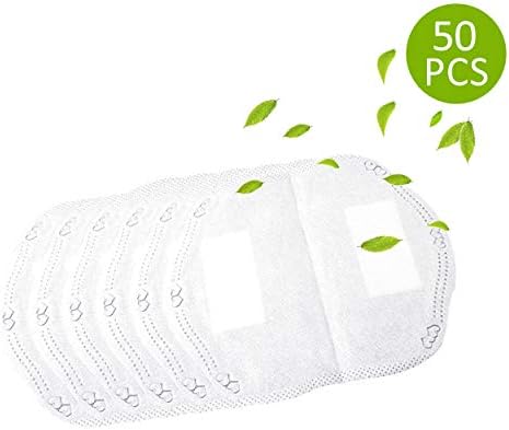 NEUYILIT Disposable Filter Pads Non-woven 3 Layers Filter Replaceable Filter Dust-Proof Breathable Waterproof Filter for Everyday Use (50PCS)
