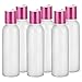 Moyo Natural Labs 2 Oz HDPE Shimmer Pretty in Pink Disc Top Empty Easy Squeeze Travel Bottles BPA Free TSA Compliant Made in USA Travel bottle Pack of 6