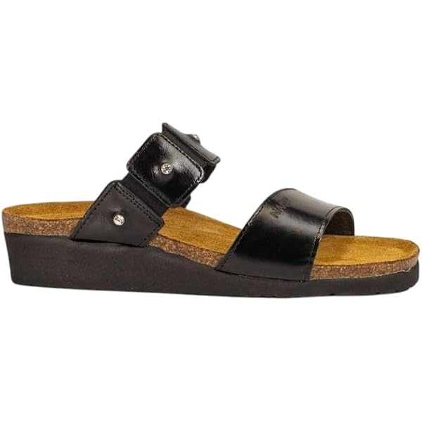 Amazon.com | NAOT Women's Alana Wedge Sandal,Black Stretch,35 EU/4