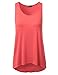 DRESSIS Women's Casual Scoop Neck Flowy Hi Low Tank Top S-3XL (15 Colors)