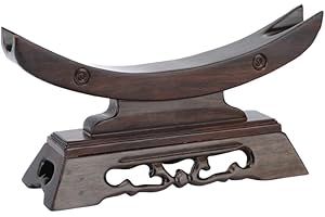 ibasenice Sword Display Stand Decorative Wooden Sword Holder Tabletop Rack for Japanese Home Decor 8.66X4.72X2.75In